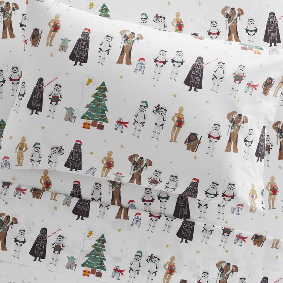 Star Wars Holiday Organic Pillowcase - PBK - Picture 1 of 5